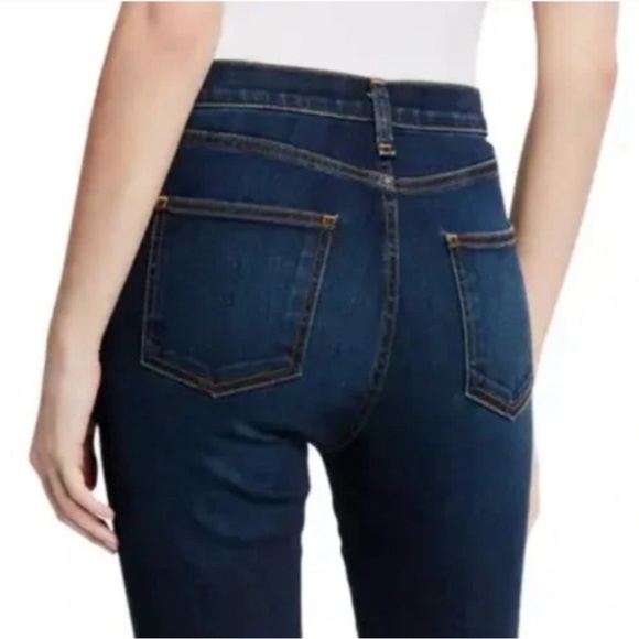 Veronica Beard Carolyn 10” Baby Boot Jeans Snap Hem in Dark Vintage Size 24 - Picture 16 of 16